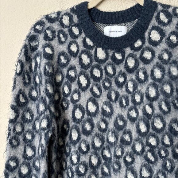 Current/Elliott Soft Oversized The Cali Leopard Print Oversized Sweater - Picture 3 of 9